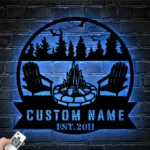 Nature Outdoors Metal Sign Custom Campsite Forest 1