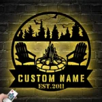 Nature Outdoors Metal Sign Custom Campsite Forest 1
