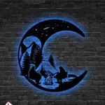 Nature Outdoors Metal Sign Custom Crescent Moon Camping 1