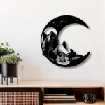 Nature Outdoors Metal Sign Custom Crescent Moon Camping 1