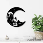 Nature Outdoors Metal Sign Custom Crescent Moon Camping 1