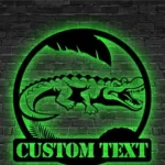 Nature Outdoors Metal Sign Custom Crocodile 1