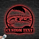 Nature Outdoors Metal Sign Custom Crocodile 1