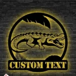 Nature Outdoors Metal Sign Custom Crocodile 1