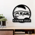 Nature Outdoors Metal Sign Custom Crocodile 1
