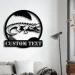 Nature Outdoors Metal Sign Custom Crocodile 1