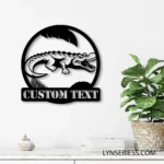 Nature Outdoors Metal Sign Custom Crocodile 1