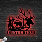 Nature Outdoors Metal Sign Custom Deer And Beer 1