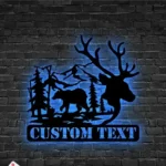Nature Outdoors Metal Sign Custom Deer And Beer 1