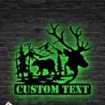 Nature Outdoors Metal Sign Custom Deer And Beer 1