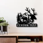 Nature Outdoors Metal Sign Custom Deer And Beer 1