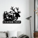 Nature Outdoors Metal Sign Custom Deer And Beer 1
