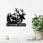 Nature Outdoors Metal Sign Custom Deer And Beer 1