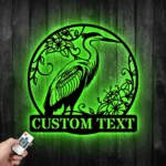 Nature Outdoors Metal Sign Custom Egrets Bird 1