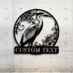 Nature Outdoors Metal Sign Custom Egrets Bird 1