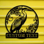 Nature Outdoors Metal Sign Custom Egrets Bird 1