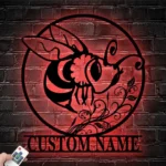 Nature Outdoors Metal Sign Custom Floral Bee 1