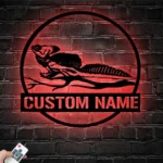 Nature Outdoors Metal Sign Custom Green Basilisk Lizard 1