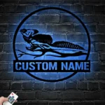 Nature Outdoors Metal Sign Custom Green Basilisk Lizard 1