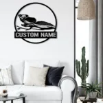 Nature Outdoors Metal Sign Custom Green Basilisk Lizard 1