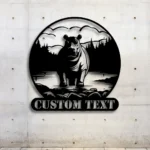Nature Outdoors Metal Sign Custom Hippo 1