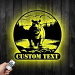 Nature Outdoors Metal Sign Custom Hippo 1