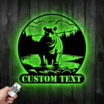 Nature Outdoors Metal Sign Custom Hippo 1