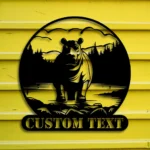 Nature Outdoors Metal Sign Custom Hippo 1