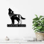 Nature Outdoors Metal Sign Custom Howling Wolf 1