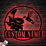 Nature Outdoors Metal Sign Custom Hummingbird 1