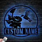 Nature Outdoors Metal Sign Custom Hummingbird 1