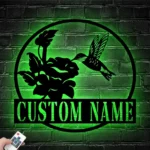 Nature Outdoors Metal Sign Custom Hummingbird 1