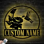 Nature Outdoors Metal Sign Custom Hummingbird 1