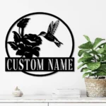 Nature Outdoors Metal Sign Custom Hummingbird 1