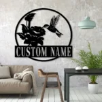 Nature Outdoors Metal Sign Custom Hummingbird 1