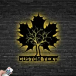 Nature Outdoors Metal Sign Custom Leaves 1