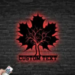 Nature Outdoors Metal Sign Custom Leaves 1