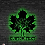 Nature Outdoors Metal Sign Custom Leaves 1
