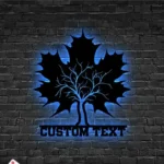 Nature Outdoors Metal Sign Custom Leaves 1