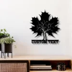Nature Outdoors Metal Sign Custom Leaves 1