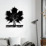 Nature Outdoors Metal Sign Custom Leaves 1