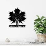 Nature Outdoors Metal Sign Custom Leaves 1
