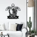 Nature Outdoors Metal Sign Custom Mandala Sea Turtle 1