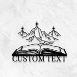 Nature Outdoors Metal Sign Custom Mountain Book 1