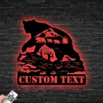 Nature Outdoors Metal Sign Custom Mountain Inside Bear 1