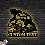 Nature Outdoors Metal Sign Custom Mountain Inside Bear 1