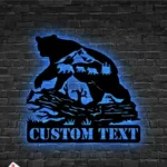 Nature Outdoors Metal Sign Custom Mountain Inside Bear 1