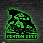 Nature Outdoors Metal Sign Custom Mountain Inside Bear 1