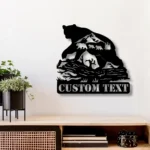 Nature Outdoors Metal Sign Custom Mountain Inside Bear 1