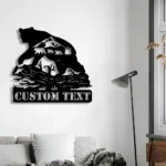 Nature Outdoors Metal Sign Custom Mountain Inside Bear 1